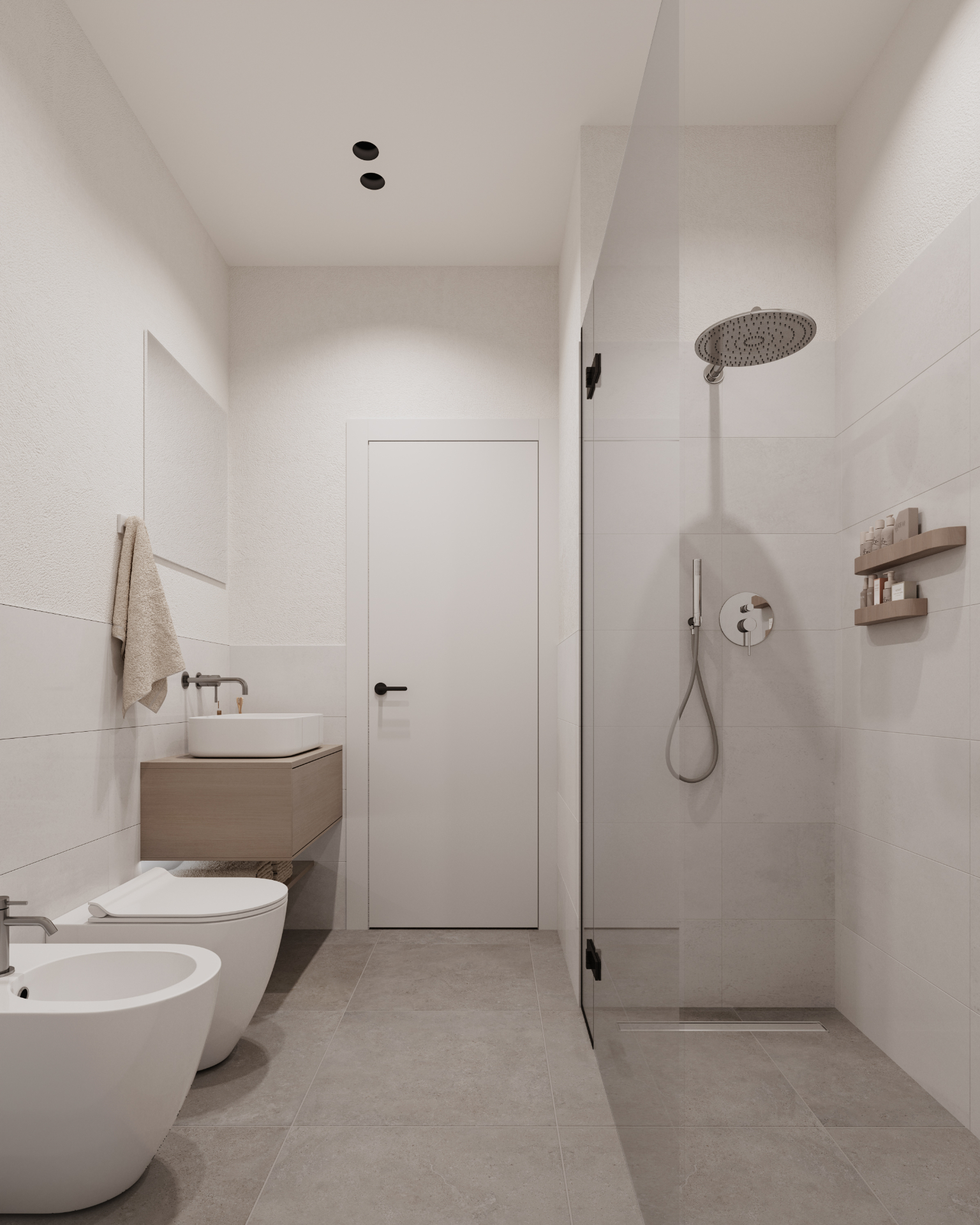 Bagno con doccia walk-in